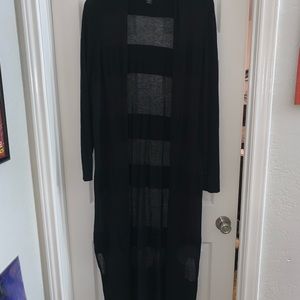 Long black cardigan